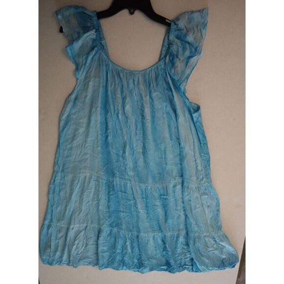 Raviya 76220PW Women's Sz Medium Turquoise Tie Dye Swim Cover-Up Dress - Picture 7 of 8